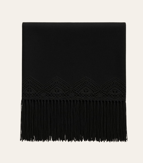 Black braided shawl